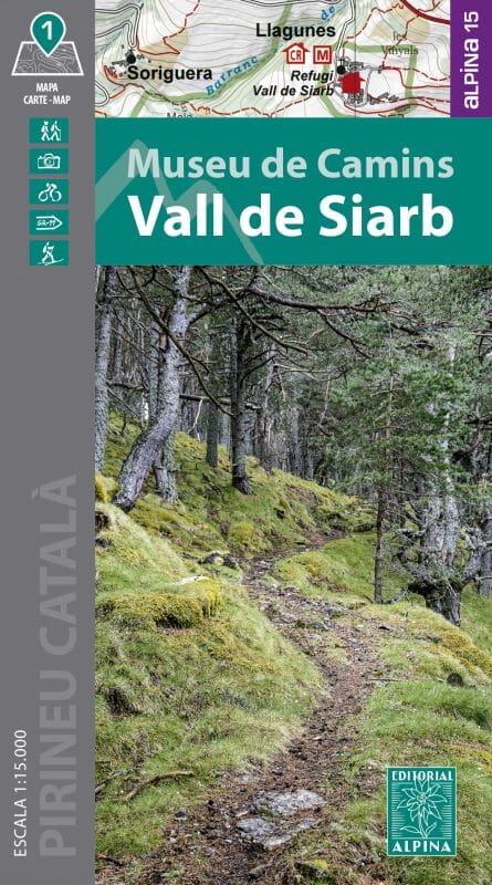 Carte de randonnée - Vall de Siarb, Museu de Camins (Pyrénées catalanes) | Alpina carte de randonnée Editorial Alpina 