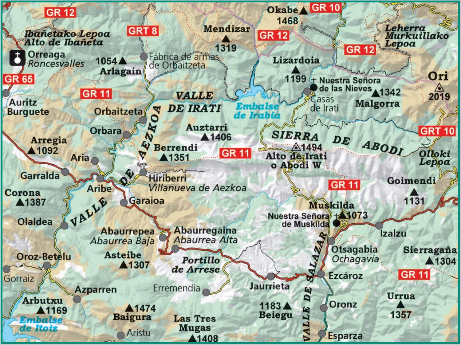 Carte de randonnée - Vallées d'Irati et de Salazar (Navarre, Pyrénées) | Alpina carte de randonnée Editorial Alpina