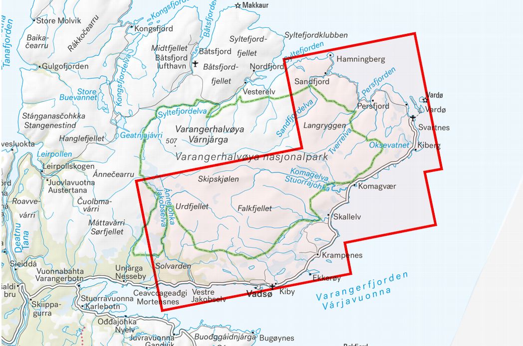 Carte de randonnée - Vardø & Vadsø (Norvège) | Calazo - 1/50 000 carte de randonnée Calazo 