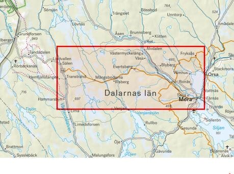 Carte de randonnée - Vasaloppsarenan (Suède) | Calazo carte de randonnée Calazo