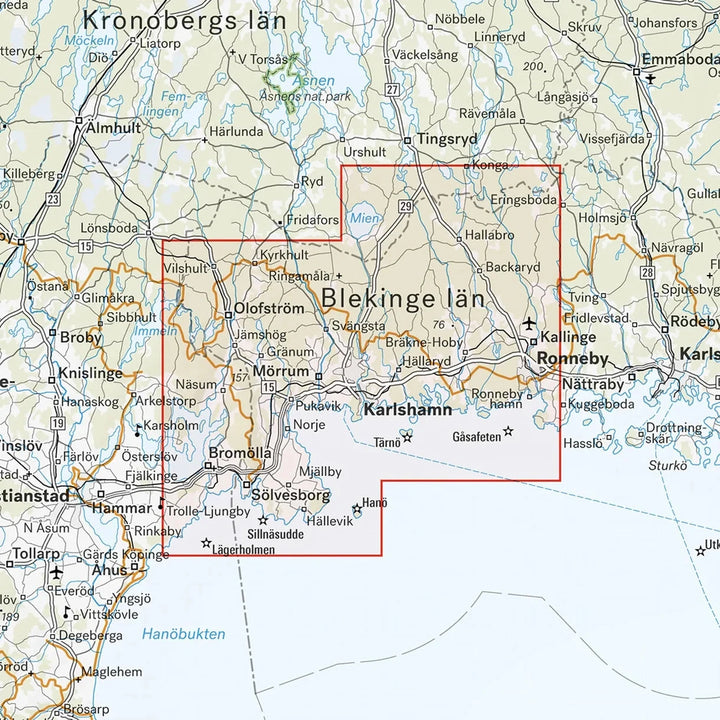 Carte de randonnée - Västra Blekinge (Suède) | Calazo carte de randonnée Calazo 
