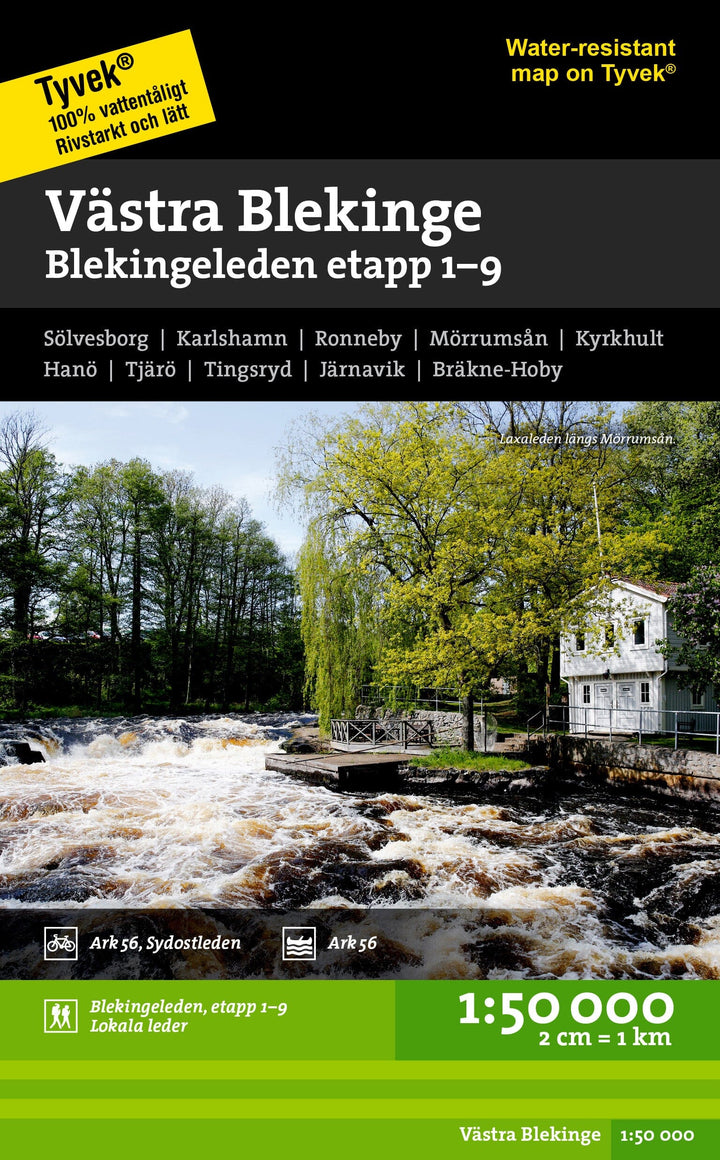 Carte de randonnée - Västra Blekinge (Suède) | Calazo carte pliée Calazo 