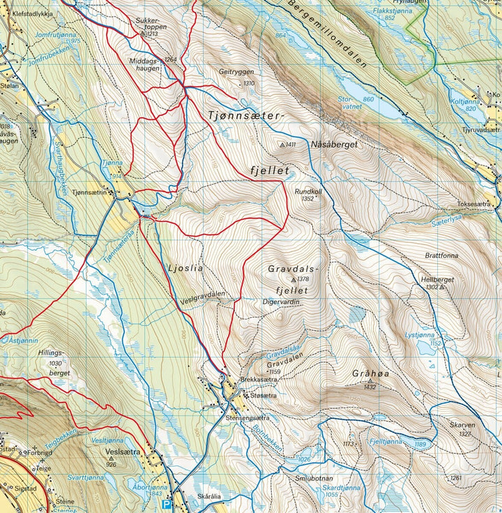 Carte de randonnée - Venabygdsfjellet Ringebu (Norvège) | Calazo - 1/50 000 carte pliée Calazo 