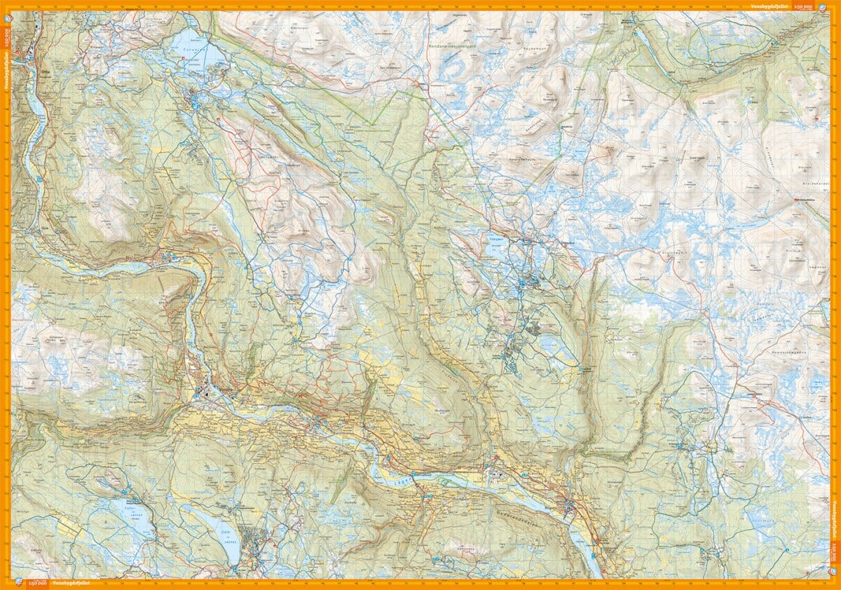 Carte de randonnée - Venabygdsfjellet Ringebu (Norvège) | Calazo - 1/50 000 carte de randonnée Calazo