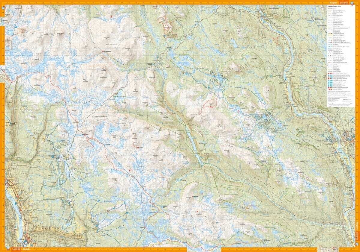 Carte de randonnée - Venabygdsfjellet Ringebu (Norvège) | Calazo - 1/50 000 carte de randonnée Calazo