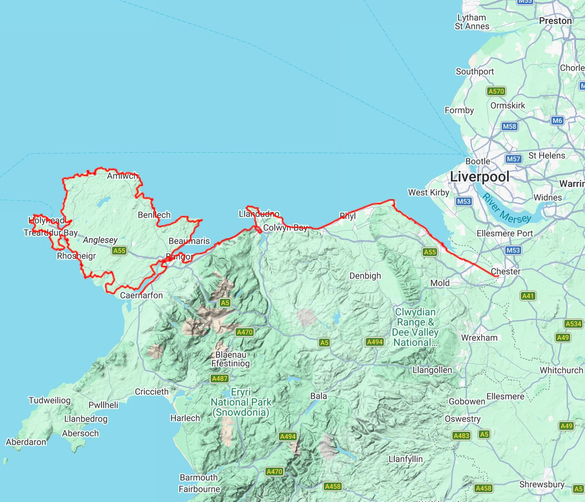Carte de randonnée - Wales Coast Path 1 XT40 | Harvey Maps - National Trail maps carte de randonnée Harvey Maps 