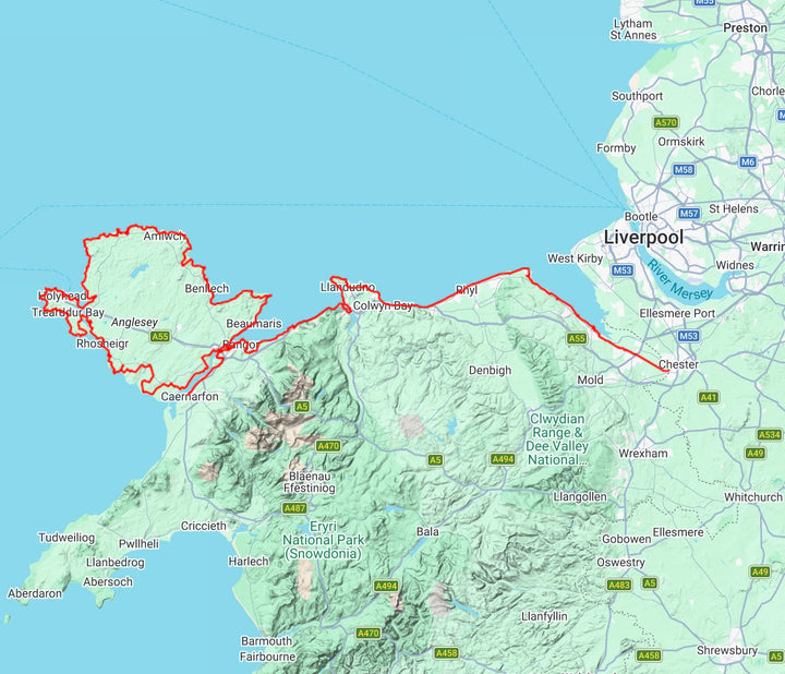Carte de randonnée - Wales Coast Path 1 XT40 | Harvey Maps - National Trail maps carte de randonnée Harvey Maps 