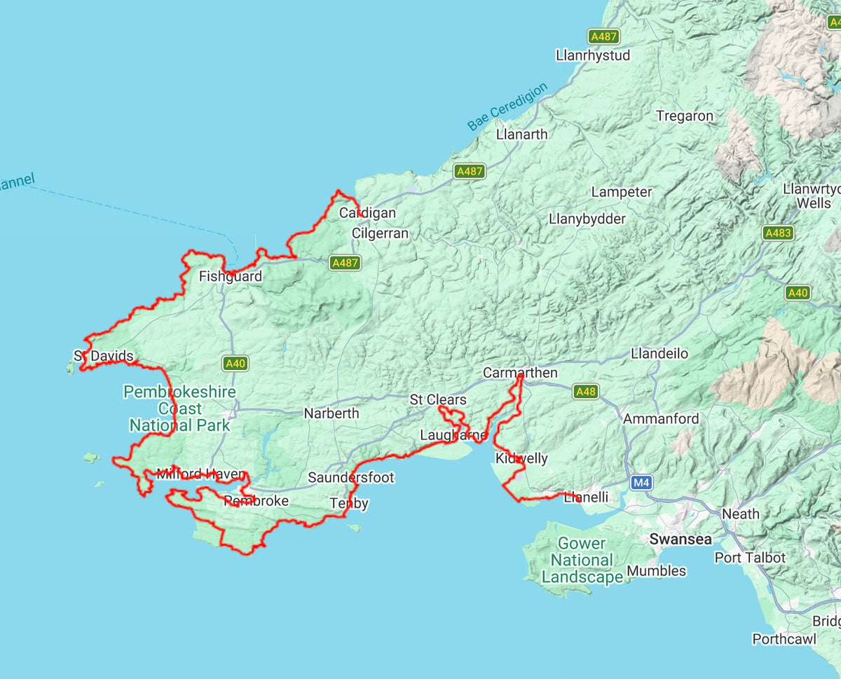 Carte de randonnée - Wales Coast Path 3 : Cardigan to Llanelli including Pembrokeshire Coast Path- XT40 | Harvey Maps - National Trail maps carte de randonnée Harvey Maps 