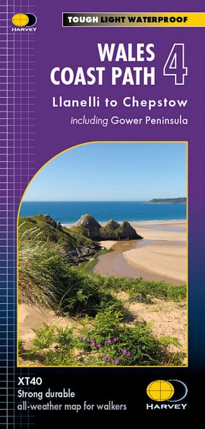 Carte de randonnée - Wales Coast Path 4 XT40 | Harvey Maps - National Trail maps carte de randonnée Harvey Maps