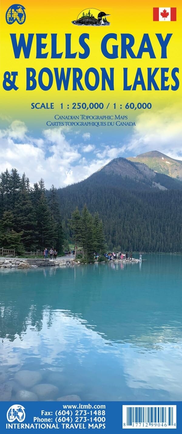 Carte de randonnée - Wells Gray & Bowron Lakes (Colombie Britannique) | ITM carte de randonnée ITM 