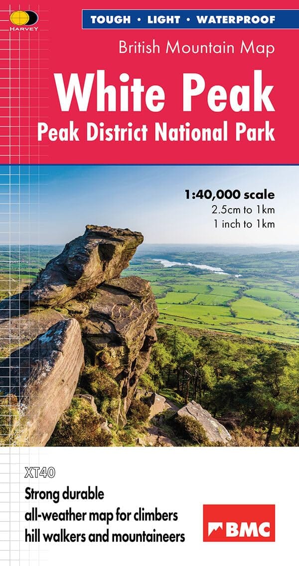 Carte de randonnée - White Peak XT40 BMM | Harvey Maps - British Mountain carte de randonnée Harvey Maps 
