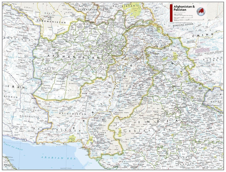 Carte de référence - Afghanistan & Pakistan | National Geographic carte routière National Geographic 