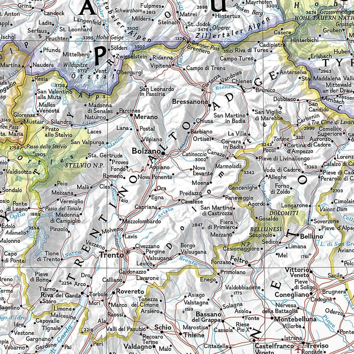 Carte de référence - Alpes | National Geographic carte routière National Geographic 