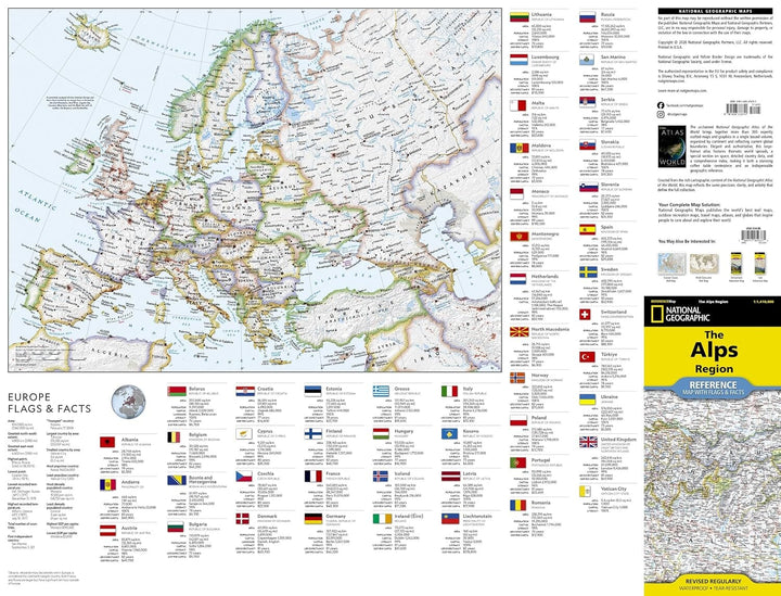 Carte de référence - Alpes | National Geographic carte routière National Geographic 