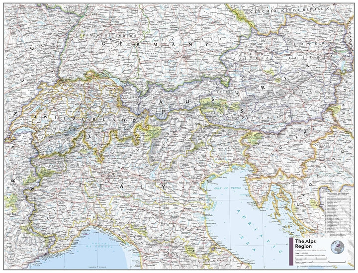Carte de référence - Alpes | National Geographic carte routière National Geographic 