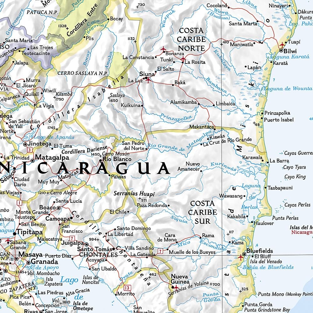 Carte de référence - Amérique centrale | National Geographic carte routière National Geographic 
