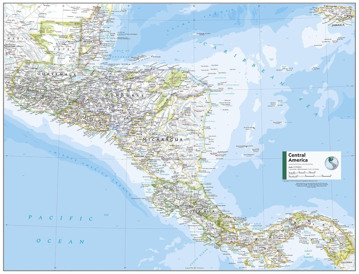 Carte de référence - Amérique centrale | National Geographic carte routière National Geographic 