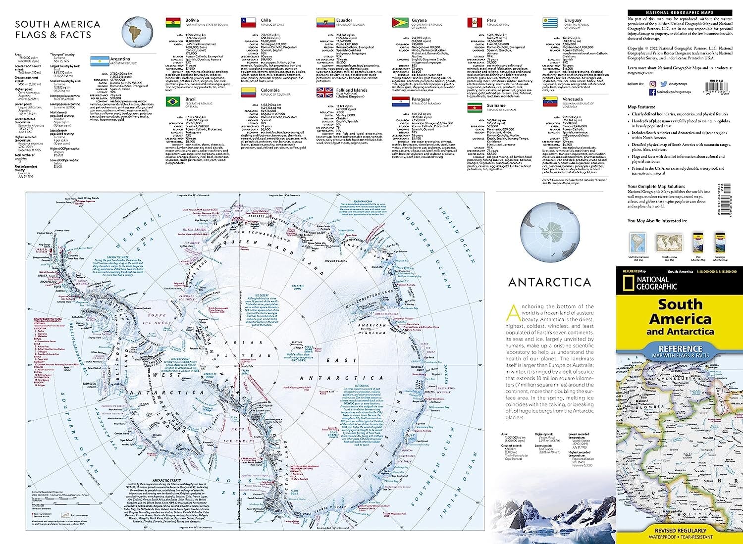 Carte de référence - Amérique du Sud | National Geographic carte routière National Geographic