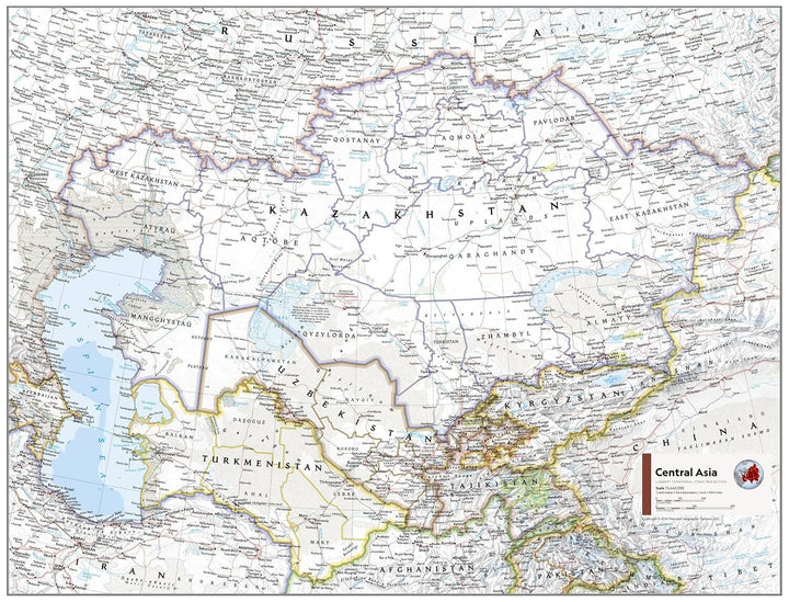 Carte de référence - Asie centrale | National Geographic carte routière National Geographic 
