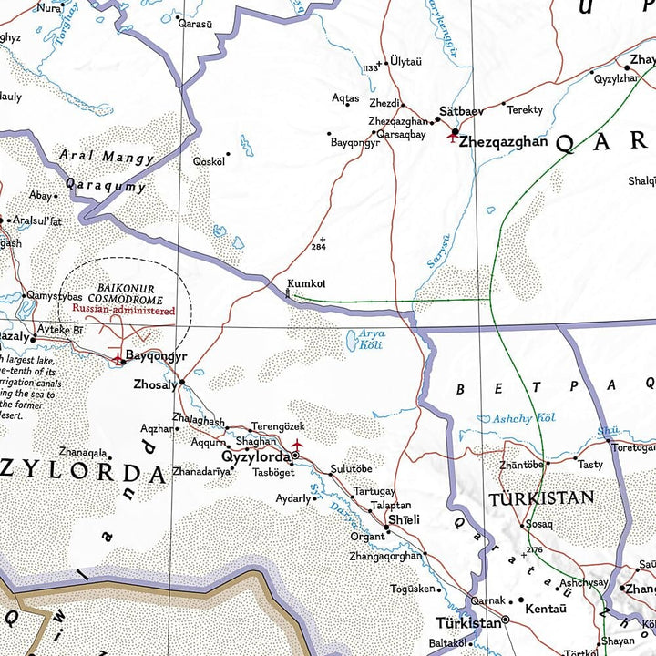 Carte de référence - Asie centrale | National Geographic carte routière National Geographic 