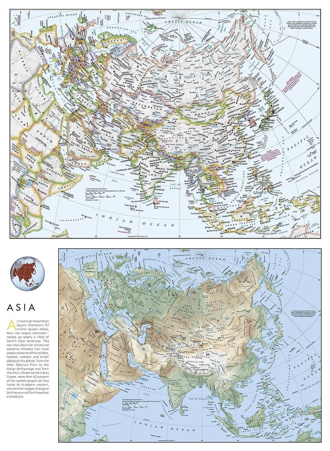 Carte de référence - Asie | National Geographic carte routière National Geographic