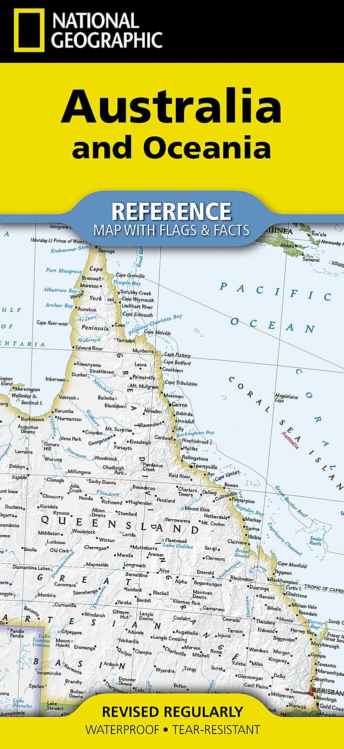 Carte de référence - Australie & Océanie | National Geographic carte pliée National Geographic 