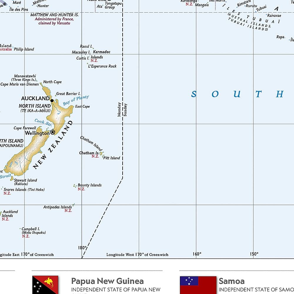 Carte de référence - Australie & Océanie | National Geographic carte pliée National Geographic 