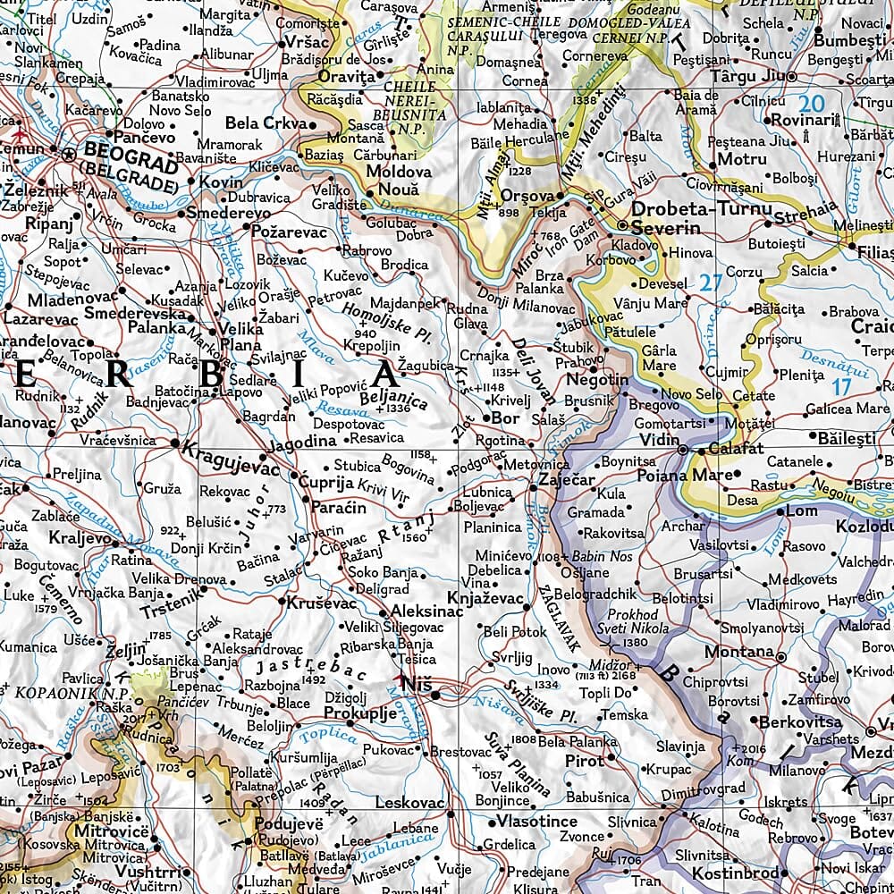 Carte de référence - Balkans | National Geographic carte routière National Geographic 