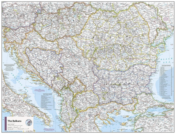 Carte de référence - Balkans | National Geographic carte routière National Geographic 