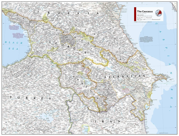 Carte de référence - Caucase | National Geographic carte routière National Geographic 
