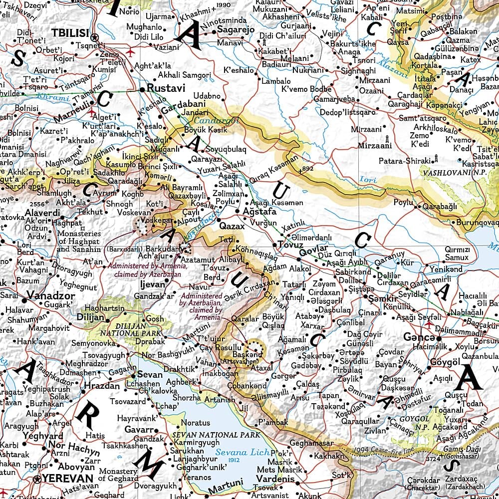 Carte de référence - Caucase | National Geographic carte routière National Geographic 