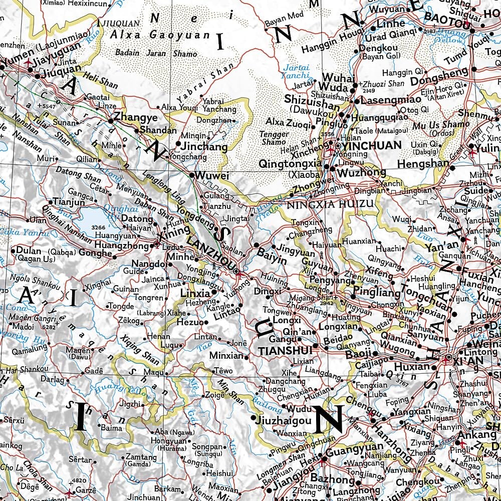 Carte de référence - Chine & Mongolie | National Geographic carte routière National Geographic 