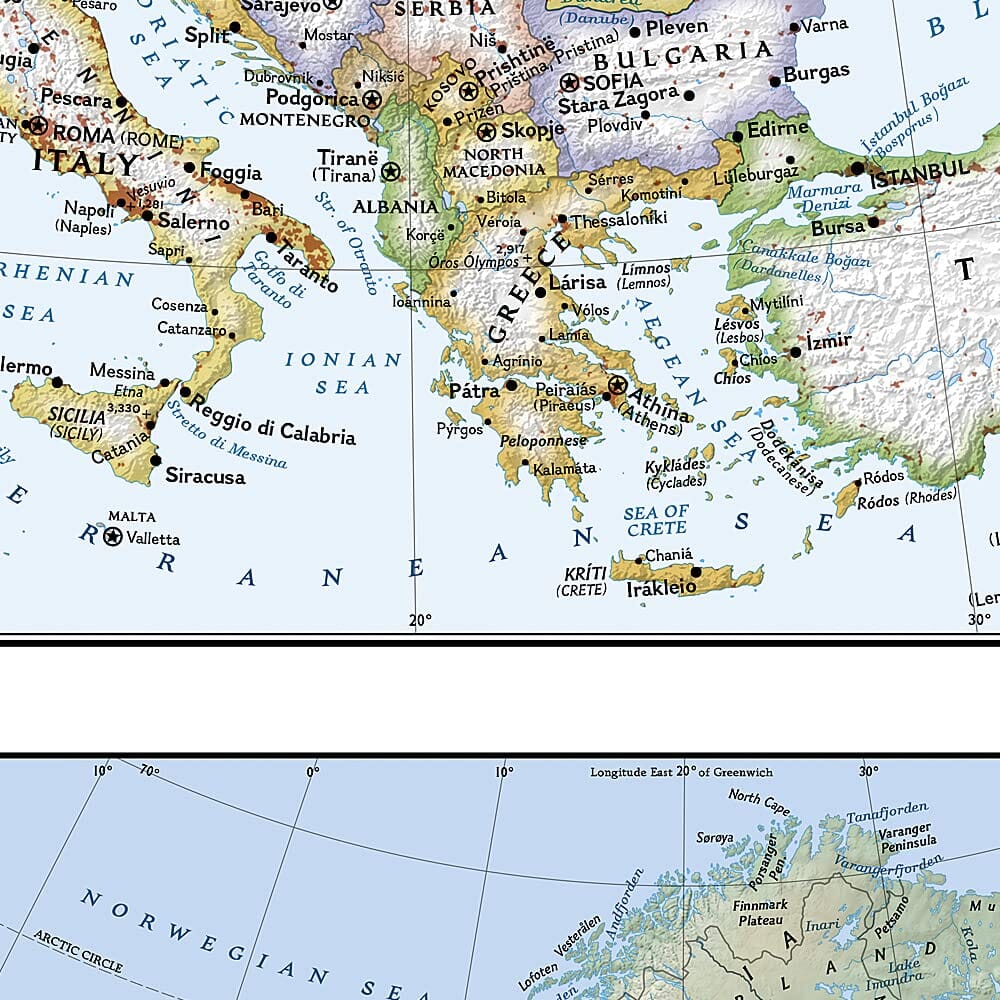 Carte de référence - Europe | National Geographic carte routière National Geographic