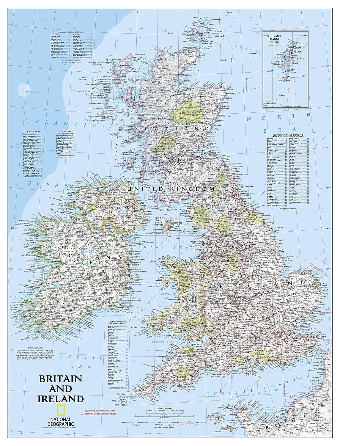 Carte de référence - Grande-Bretagne, Irlande | National Geographic carte routière National Geographic 
