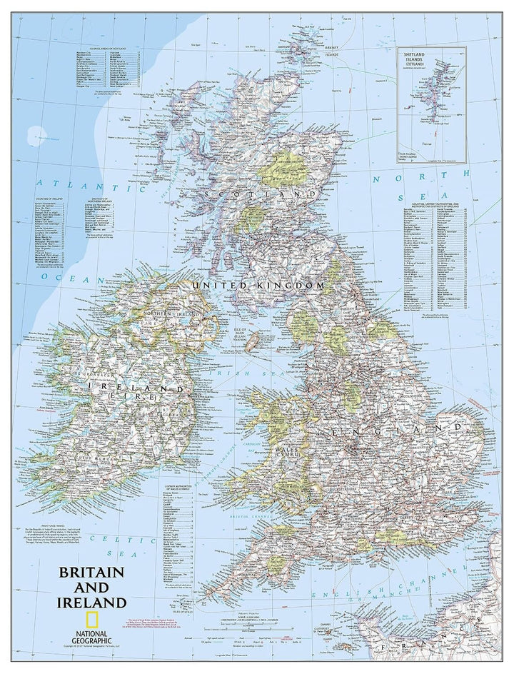 Carte de référence - Grande-Bretagne, Irlande | National Geographic carte routière National Geographic 