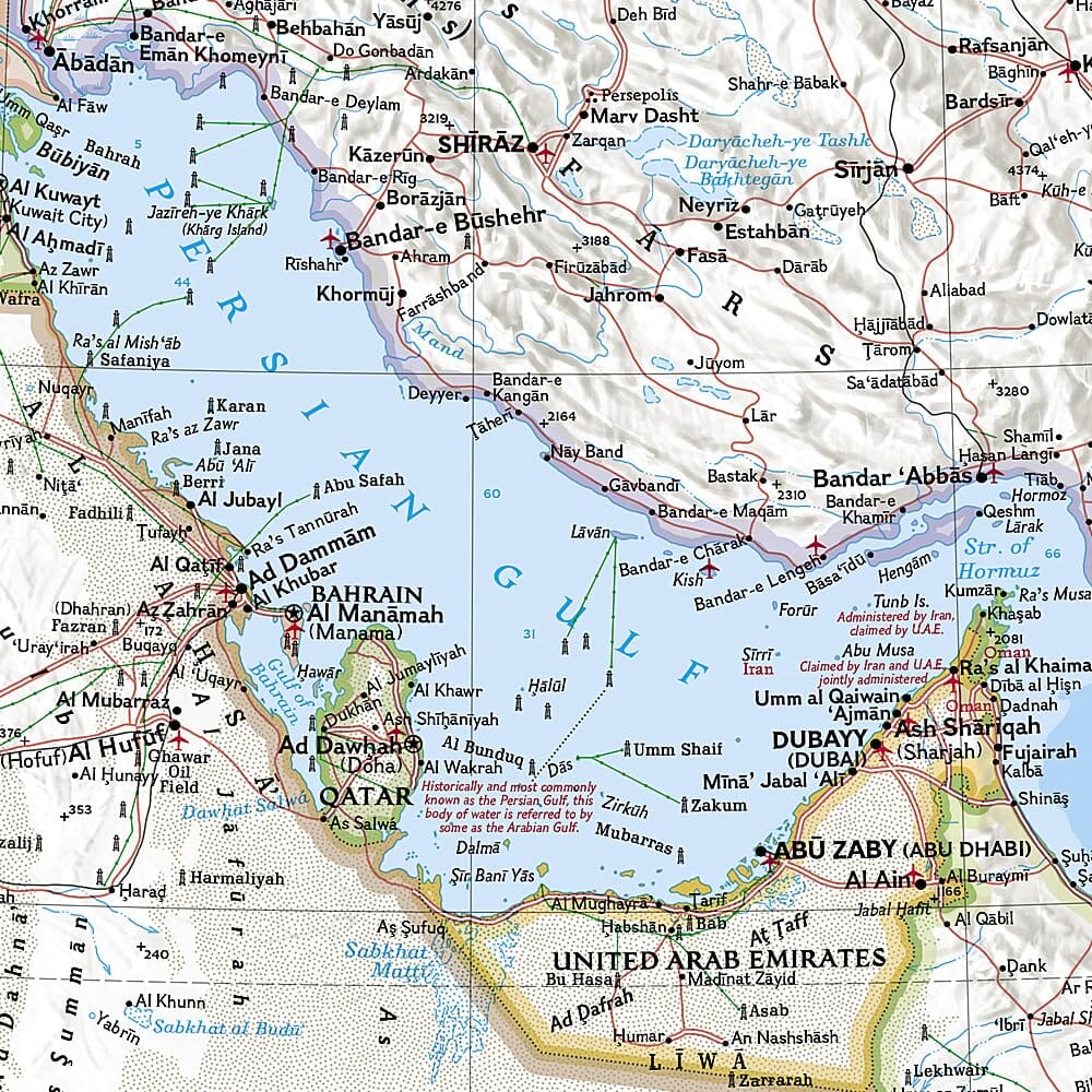 Carte de référence - Moyen-Orient | National Geographic carte routière National Geographic 