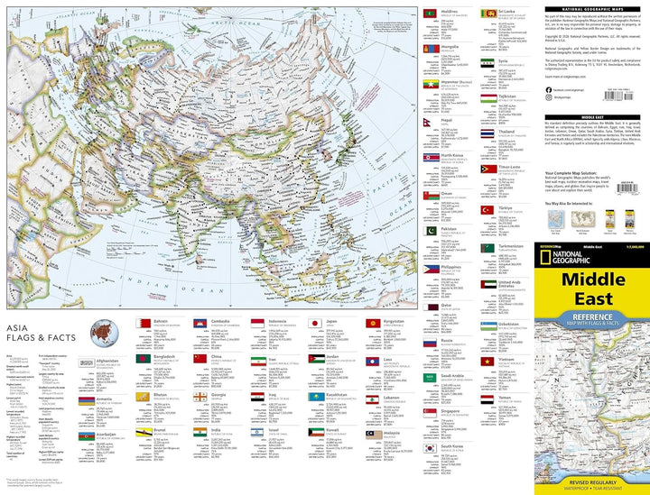 Carte de référence - Moyen-Orient | National Geographic carte routière National Geographic 