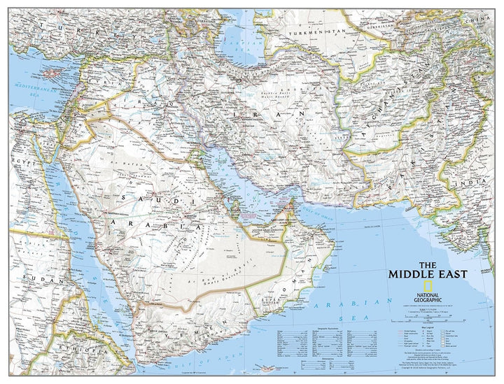 Carte de référence - Moyen-Orient | National Geographic carte routière National Geographic 