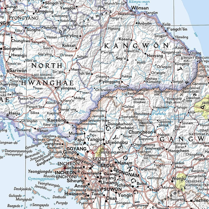 Carte de référence - Péninsule coréenne | National Geographic carte routière National Geographic 