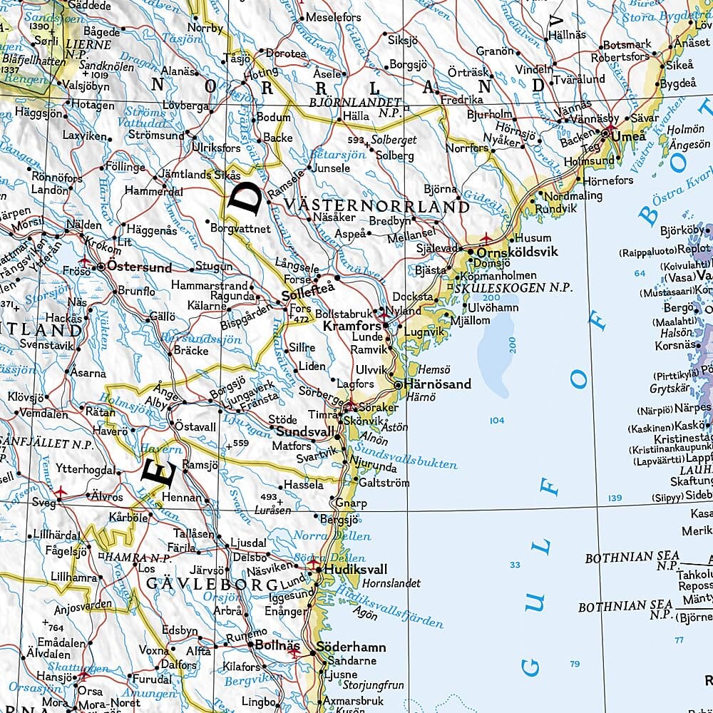 Carte de référence - Scandinavie & États baltes | National Geographic carte routière National Geographic 
