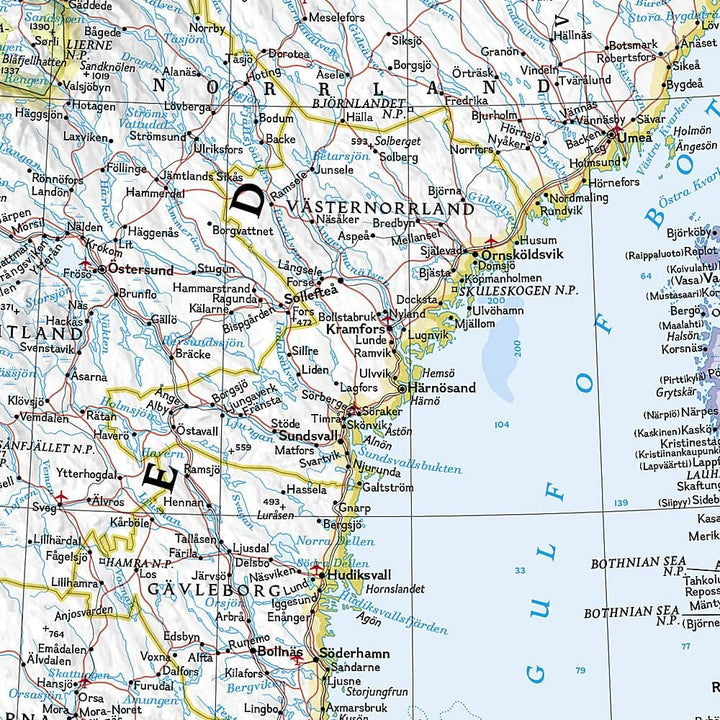Carte de référence - Scandinavie & États baltes | National Geographic carte routière National Geographic 