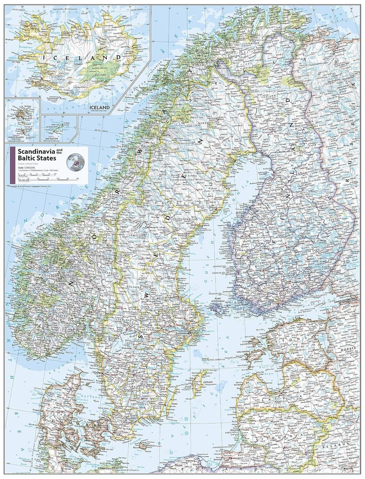 Carte de référence - Scandinavie & États baltes | National Geographic carte routière National Geographic 