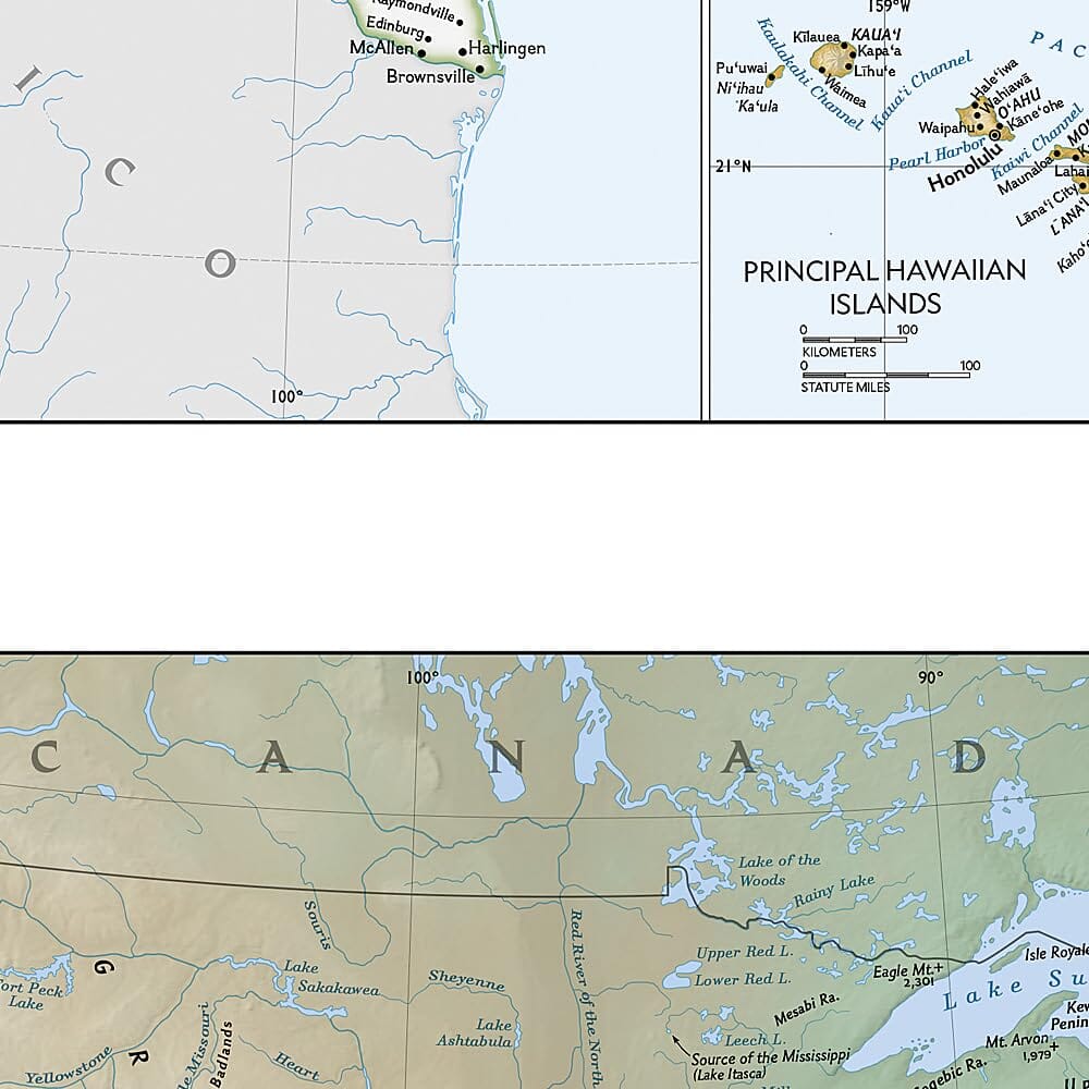 Reference Map - USA, with States and Flags | National Geographic