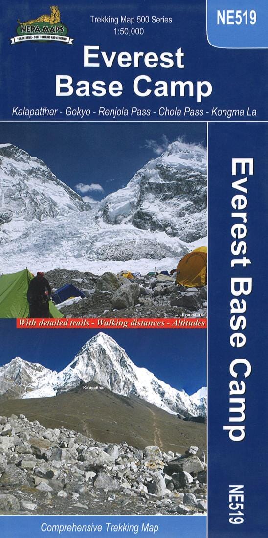 Carte de trekking Camp de base de l'Everest : Kalapatar, Gokyo, Renjola Pass, Chola Pass, Kongma La (NE519) | Himalayan MapHouse carte de randonnée Himalayan MapHouse Default Title