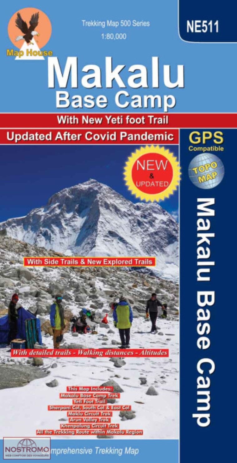 Carte de trekking - Camp de base du Makalu : Vallée d'Arun, Tumlingtar, Khadbari, Num, Makalu BC (NE511) | Himalayan MapHouse carte de randonnée Himalayan MapHouse Default Title