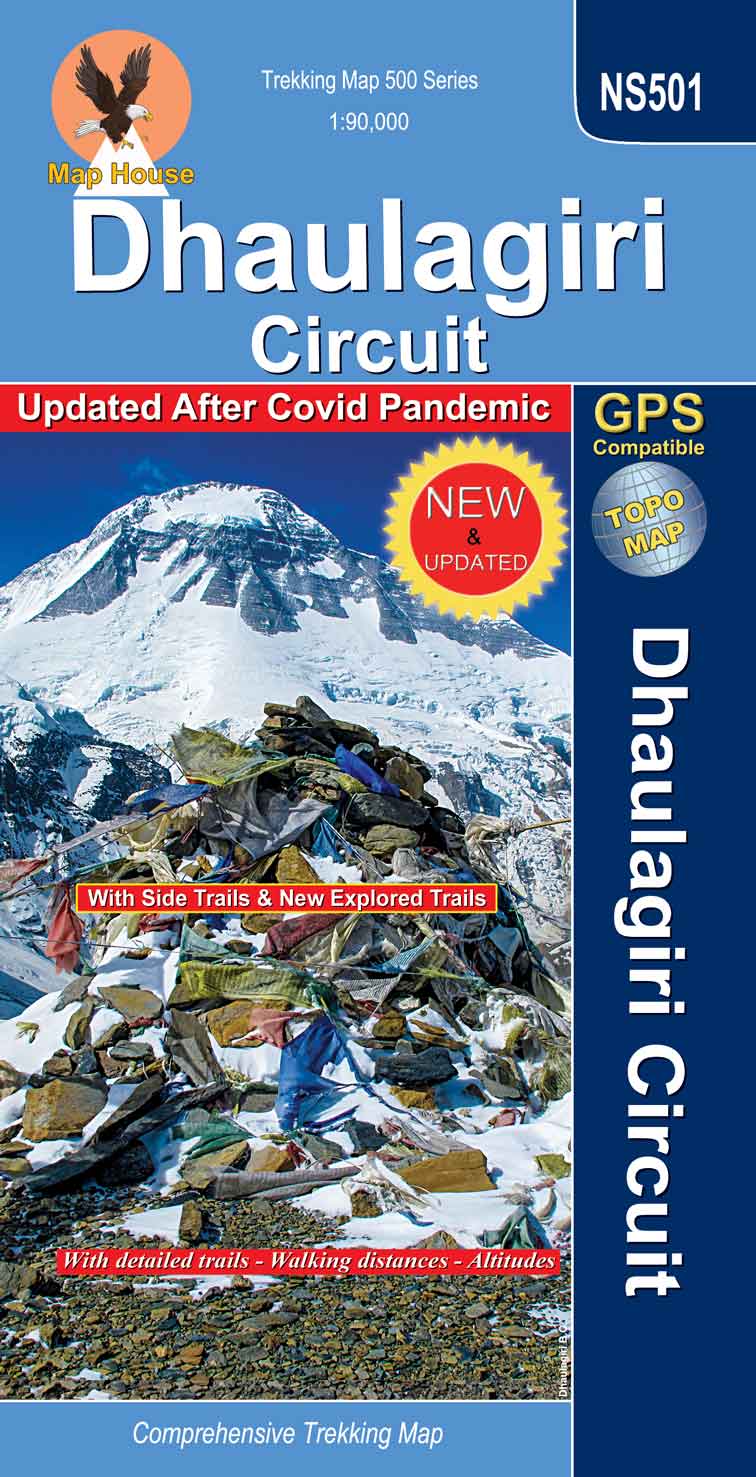 Carte de trekking - Circuit Dhaulagiri, Népal (NS501) | Himalayan MapHouse carte de randonnée Himalayan MapHouse