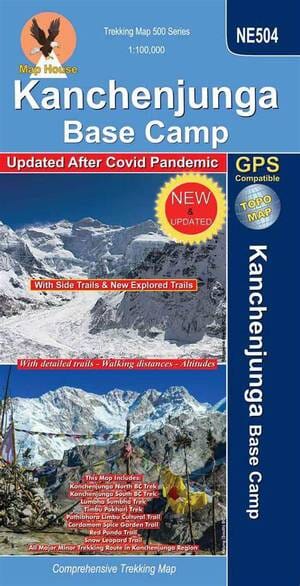 Carte de trekking - Kanchenjunga Base Camp, Népal (NE504) | Himalayan MapHouse carte de randonnée Himalayan MapHouse