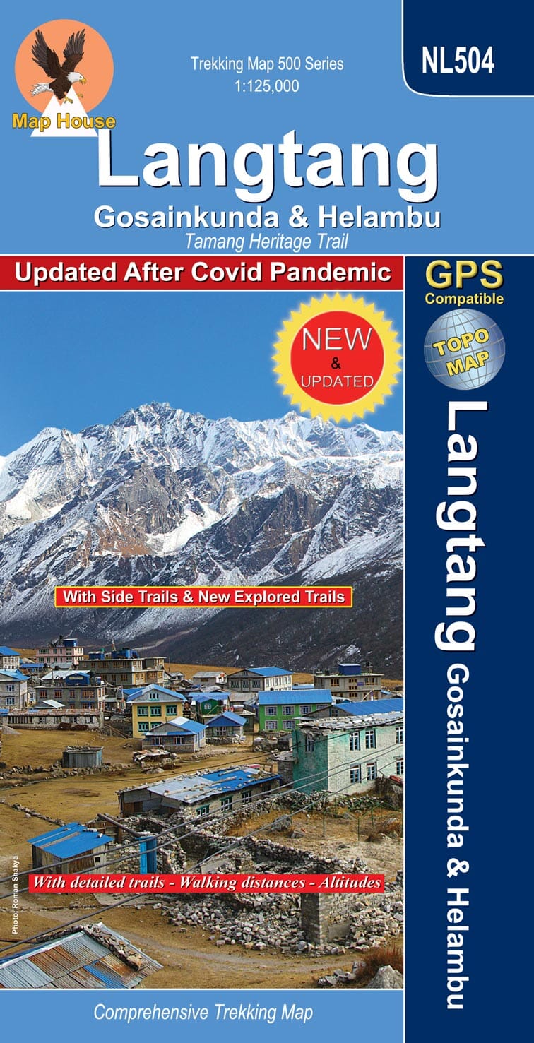 Carte de trekking - Langtang, Gosaikunda & Helambu (NL504) | Himalayan MapHouse carte de randonnée Himalayan MapHouse
