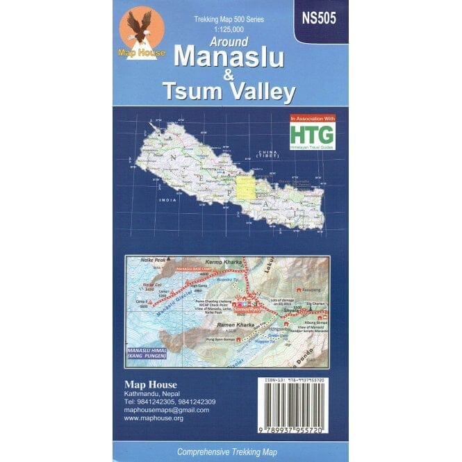 Carte de trekking - Manaslu et vallée de Tsum (NS505) | Himalayan MapHouse carte de randonnée Himalayan MapHouse 