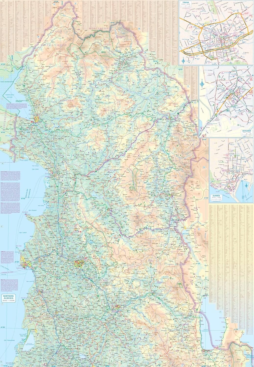 Carte de voyage - Albanie | ITM carte routière ITM
